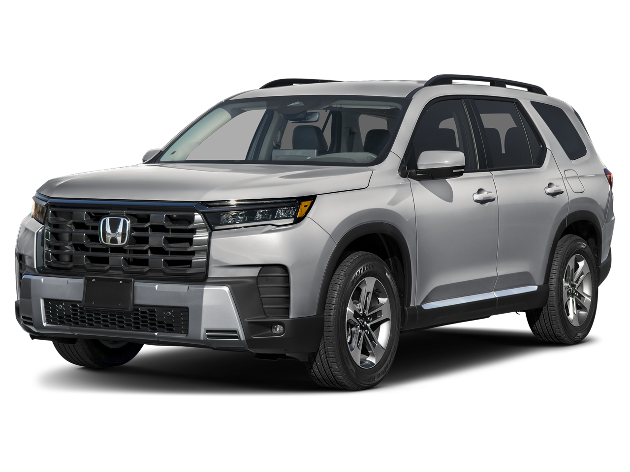 2026 Honda Pilot EX-L in Sb/Solar Silver — front three-quarter view