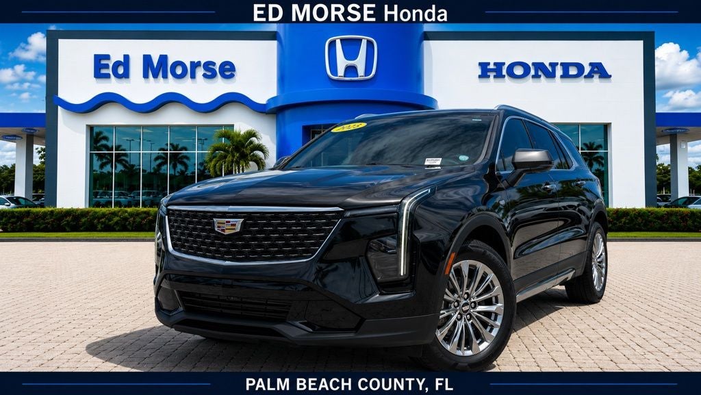 2024 Cadillac XT4 Premium Luxury in Stellar Black Metallic — front three-quarter view