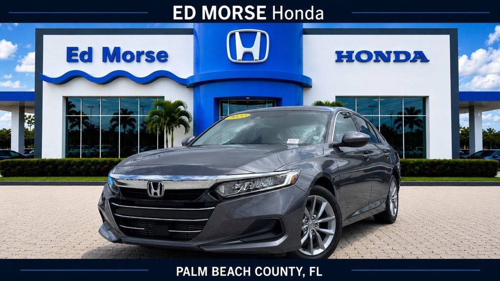 2022 Honda Accord LX in Modern Steel Metallic — front three-quarter view