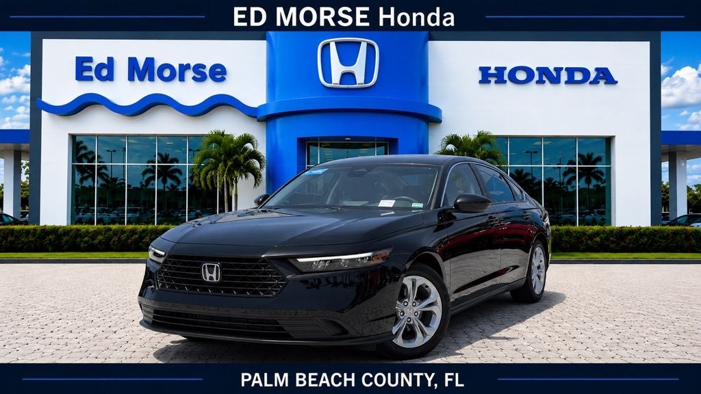 2024 Honda Accord LX in Crystal Black Pearl — front three-quarter view