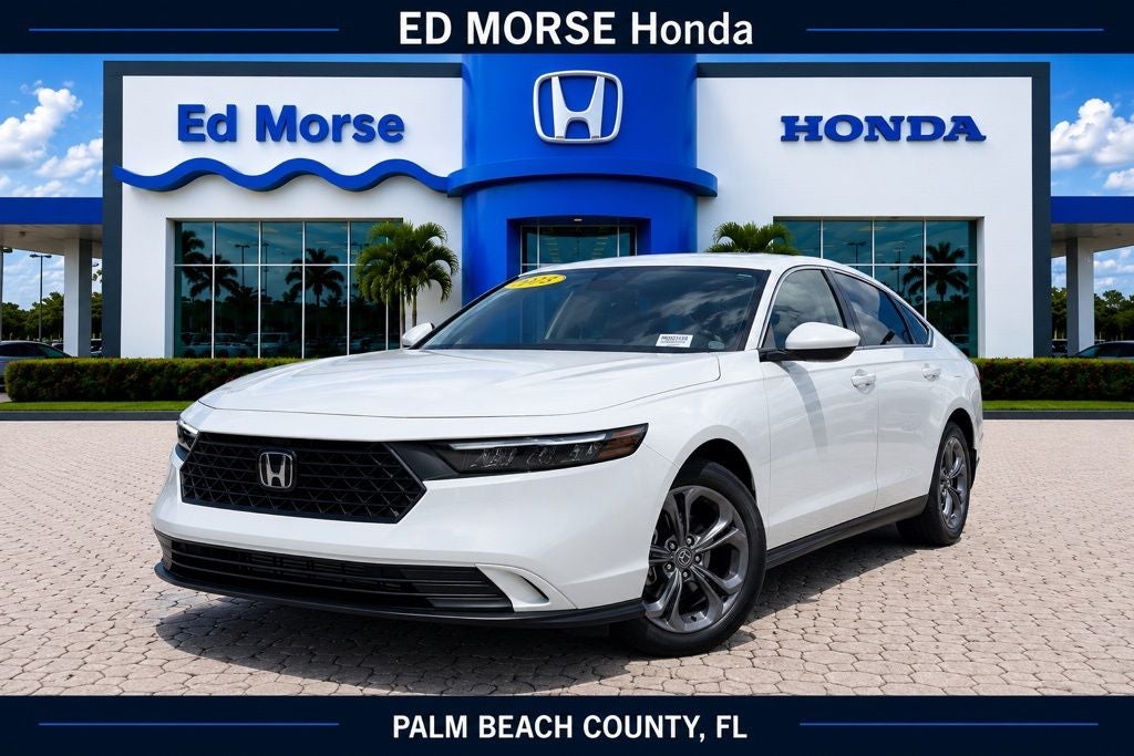 2024 Honda Accord EX in White — front three-quarter view