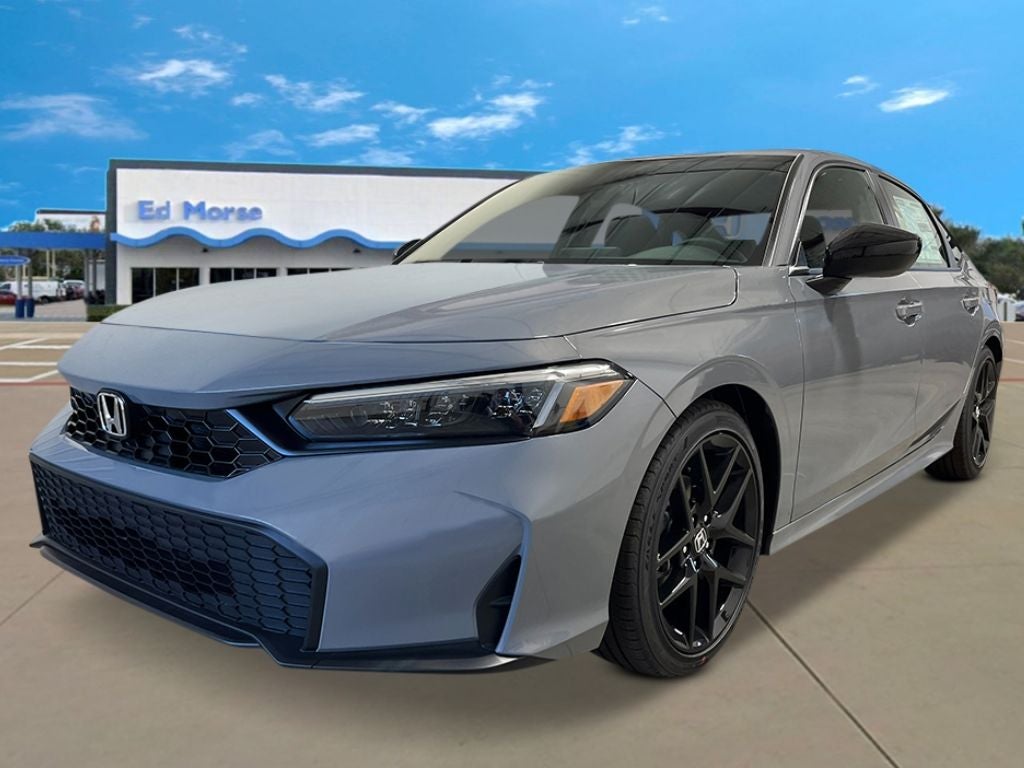 2026 Honda Civic Sport in Urban Gray Pearl — front three-quarter view