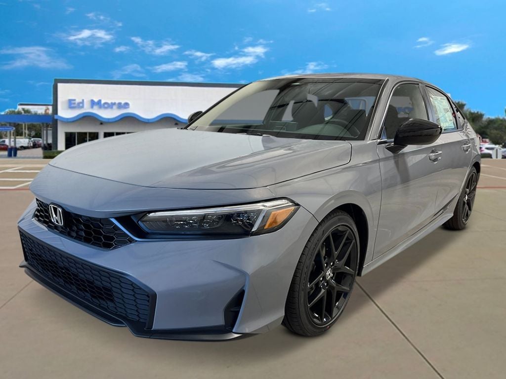 2026 Honda Civic Sport in Urban Gray Pearl — front three-quarter view