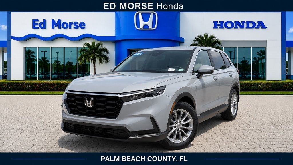 2024 Honda CR-V EX in Modern Steel Metallic — front three-quarter view