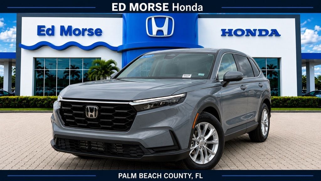 2024 Honda CR-V EX in Modern Steel Metallic — front three-quarter view