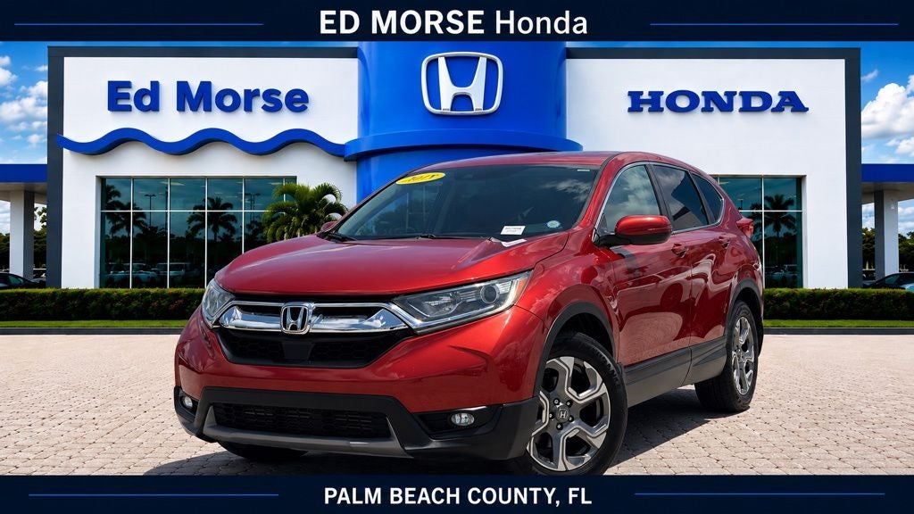 2018 Honda CR-V EX in Red — front three-quarter view