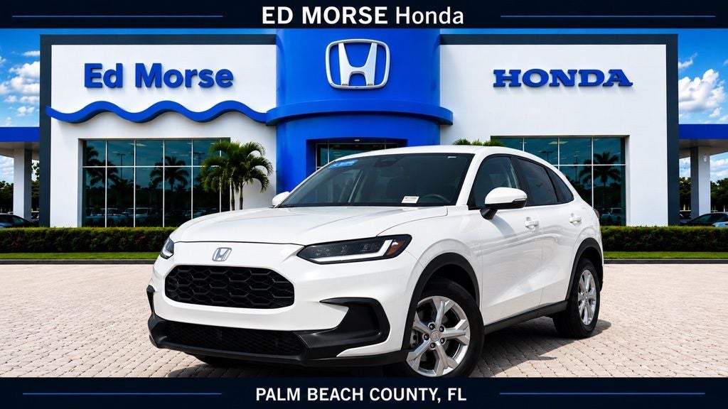 2024 Honda HR-V LX in White — front three-quarter view