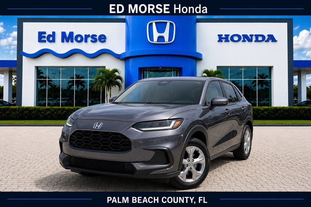 2023 Honda HR-V LX in Gray — front three-quarter view