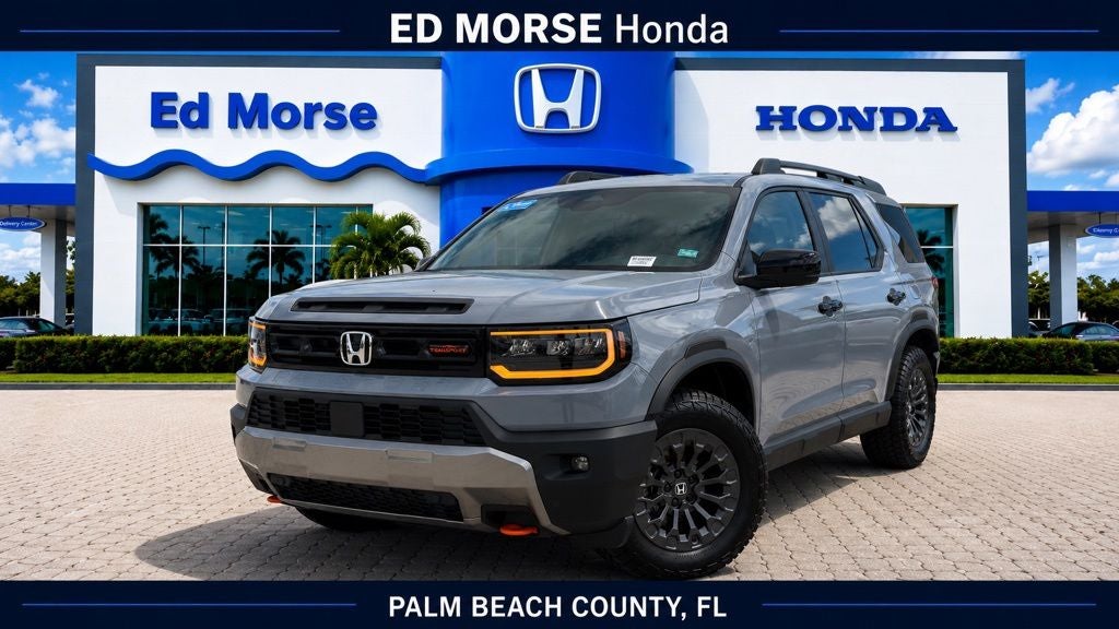2026 Honda Passport TrailSport in Gray — front three-quarter view