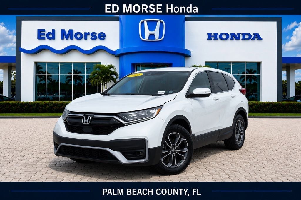 2021 Honda CR-V EX in White — front three-quarter view