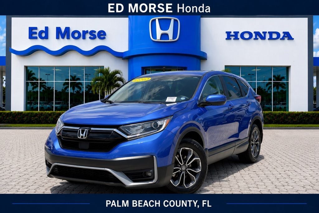 2022 Honda CR-V EX in Blue — front three-quarter view