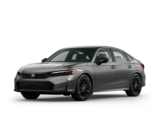 2026 Honda Civic Sedan 2WD SPORT in Urban Gray Pearl — front three-quarter view