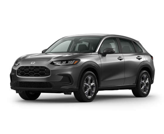 2027 Honda HR-V LX AWD in Modern Steel Metallic — front three-quarter view