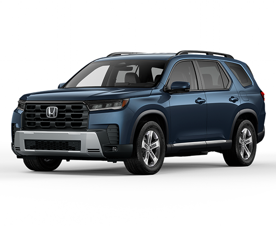 2026 Honda Pilot 2WD EX-L in Smoke Blue Pearl — front three-quarter view