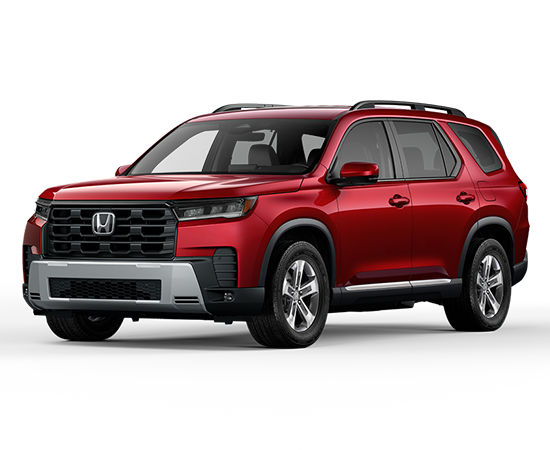 2026 Honda Pilot 2WD EX-L in Radiant Red Metallic II — front three-quarter view