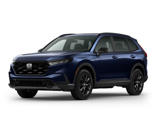 2026 Honda CR-V 2WD Sport Hybrid in Canyon River Blue Metallic — front three-quarter view