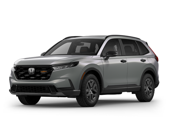2026 Honda CR-V AWD TrailSport Hybrid in Urban Gray Pearl — front three-quarter view
